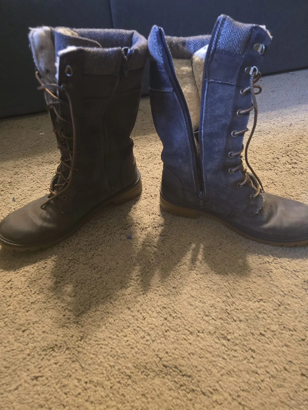 Kamik Women's Gray Faux-Fur Lined Lace-Up Winter Boots